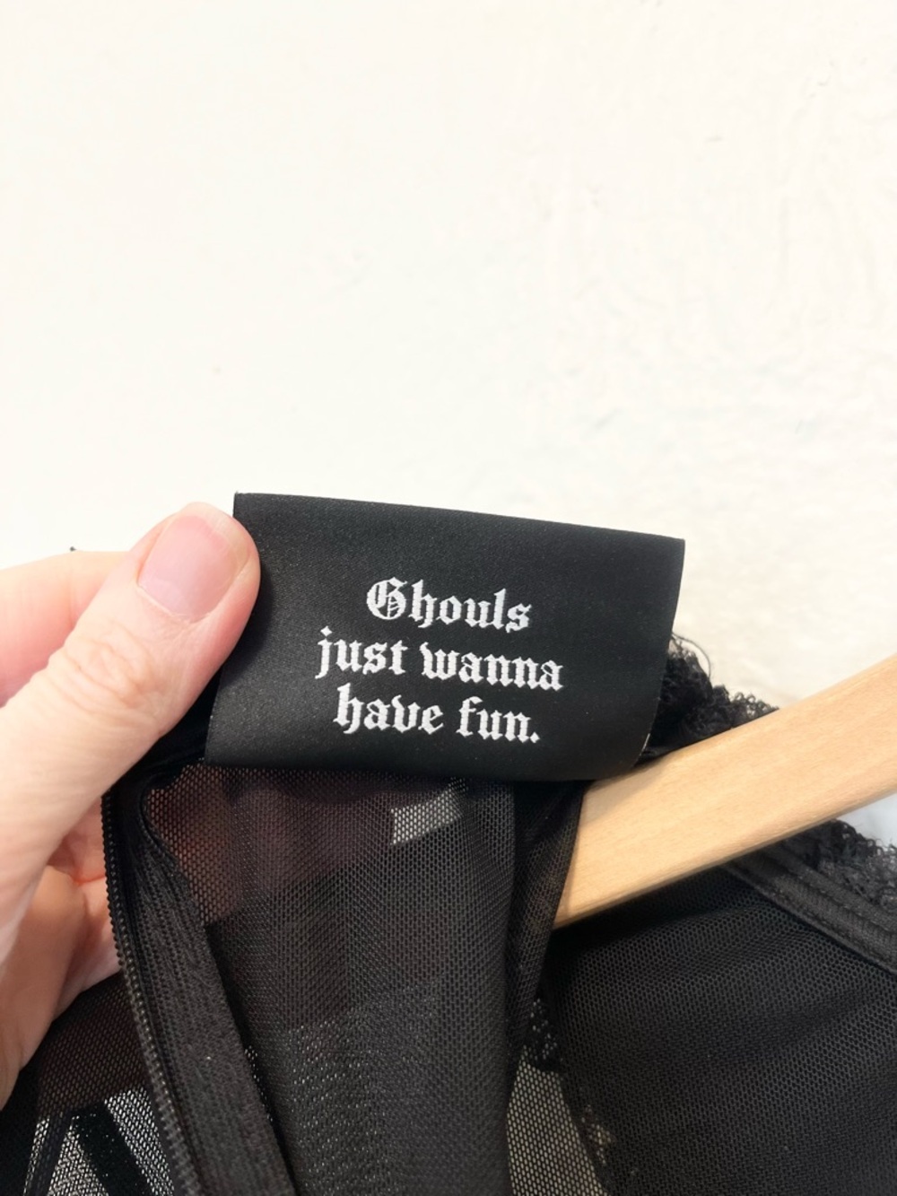 Killstar Dress Babydoll Mesh Bell Sleeve Ruffle Collar Goth Witchy Medium M - Picture 12 of 13